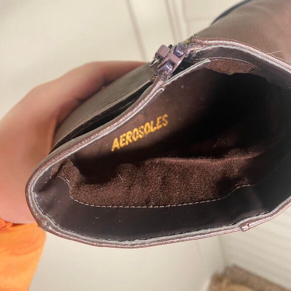 Aerosoles: brown faux leather ankle boots - Picture 7 of 7